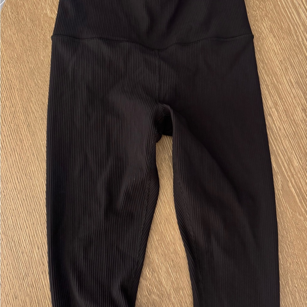 Women’s Athleta Black Ribbed Leggings